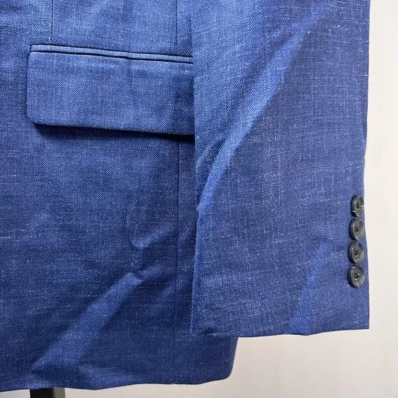 NWT WALTER MORTON 40R Royal Blue 2 Btn Worsted Wool Blazer Made in USA - Picture 3 of 7